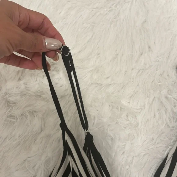 Black and White Maxi Dress, Vacation Dress - Picture 3 of 6